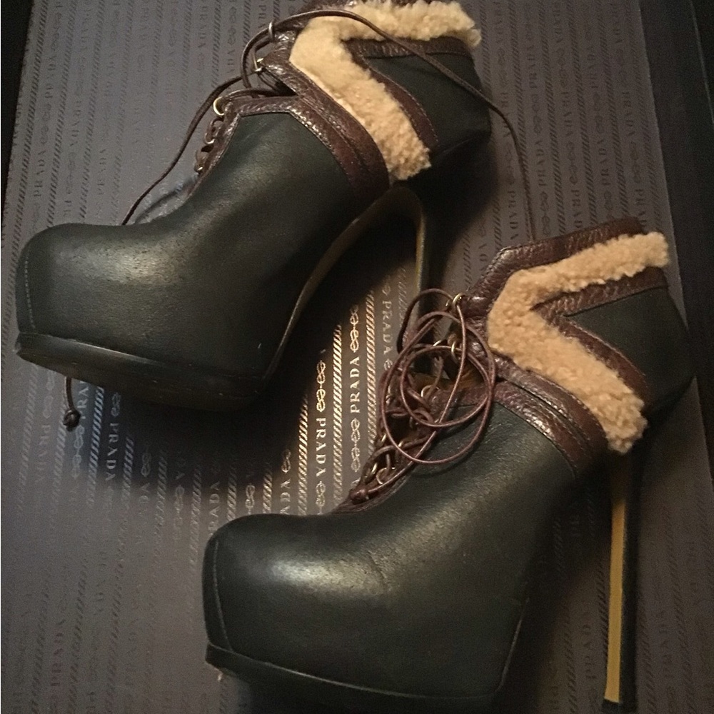 YSL sheep skin pumps